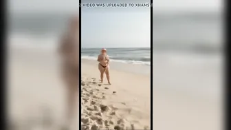 Latina BBW Babe Shows Off Big Ass and Tits in Beach Bikini