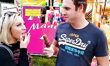 Lilli Vanilli Satisfies a Thirsty Man at the Folk Festival
