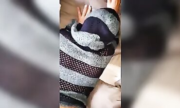 Hot MILF in Hijab Facesitting Blowjob & Anal Threesome with Husband