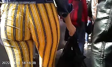 Lovely Skinny Girl with Huge Ass in Stockings