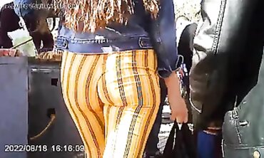 Lovely Skinny Girl with Huge Ass in Stockings