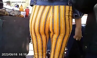 Lovely Skinny Girl with Huge Ass in Stockings