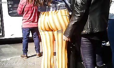 Lovely Skinny Girl with Huge Ass in Stockings