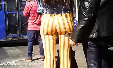 Lovely Skinny Girl with Huge Ass in Stockings