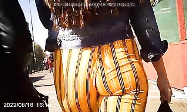 Lovely Skinny Girl with Huge Ass in Stockings