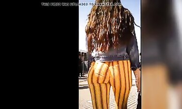 Lovely Skinny Girl with Huge Ass in Stockings