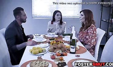 Ginger Teen Punished by Her Foster Parents in a Taboo Threesome