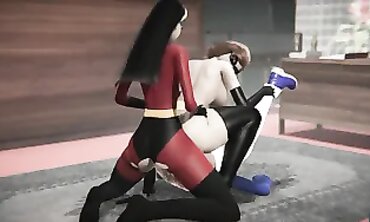 Violet Parr Futa Threesome with Helen Parr and Gwen Tennyson