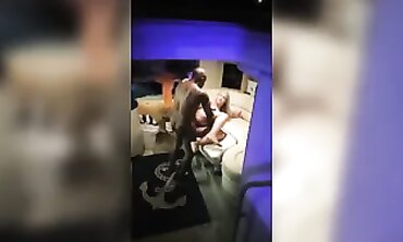 Smoking Blonde Screams During Hardcore Interracial BBC