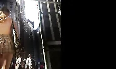Upskirt View of Doofy in a Mini Microskirt