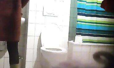 Hidden Cam: Girlfriend Trio Lingerie Party Bathroom Voyeur