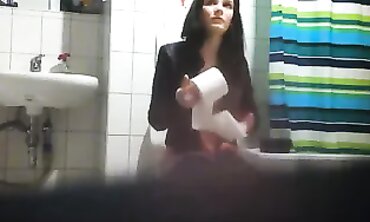 Hidden Cam: Girlfriend Trio Lingerie Party Bathroom Voyeur