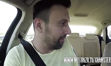 Jasmine Rouge & Titus Steel: Roadtrip Blowjob POV