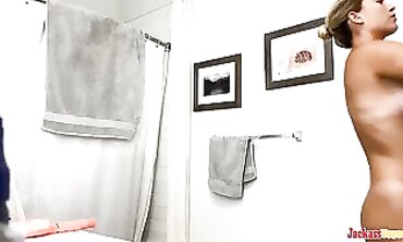 Sneaking Peeks: Cute Blonde Roommate's Nude Bathroom Routine