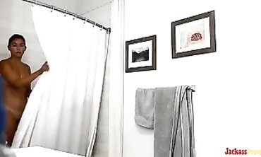 Sneaking Peeks: Cute Blonde Roommate's Nude Bathroom Routine