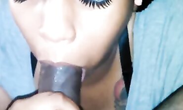 Redbone BBW Swallows BBC Deep Throat