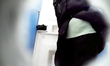 Voyeur: Inexperienced Granny Torn Up in Public Toilets