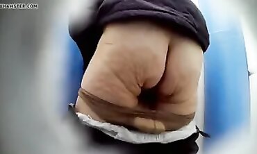 Voyeur: Inexperienced Granny Torn Up in Public Toilets