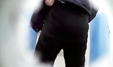 Voyeur: Inexperienced Granny Torn Up in Public Toilets