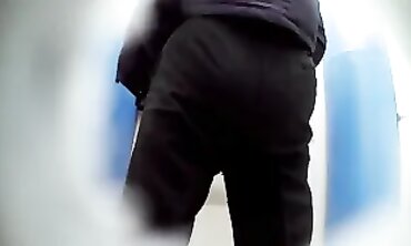 Voyeur: Inexperienced Granny Torn Up in Public Toilets