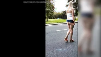 Sexy German Amateur Blonde Babe Shows Off Her Body in Public