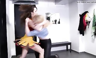 Epic Czech Brunette Lesbian Catfight with Spanking