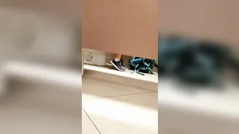 College Girl Takes a Leak in the School Restroom