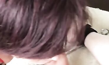 Plump British Gal Munches Jism With Her Homie