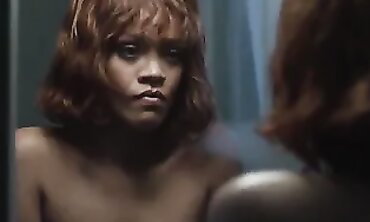 Rihanna's Sexy Striptease at The Bathroom - Hot Blonde Teen Exposed