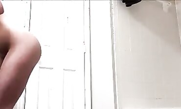 Sneaky Peek - Secretly Watching Hot Blonde Babe Shower & Bathe
