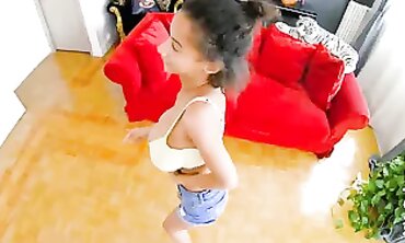 French Amateur with Big Tits Performs a Legitimate Dance