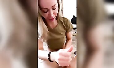 POV Blowjob: Milky Blonde Slut Takes Deep Throat