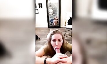 POV Blowjob: Milky Blonde Slut Takes Deep Throat