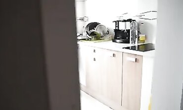 Teen Kitchen Intruder #1 - Stepmom's Daughter Catches Stepdad Peeking