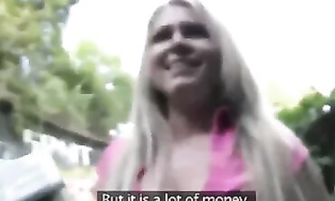 Blonde Outdoor Girl Next Door Gets Plowing From Hunk With Big Dick
