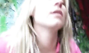 Blonde Outdoor Girl Next Door Gets Plowing From Hunk With Big Dick