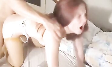 Mature Guy Takes College Bombshell Anal Creampie