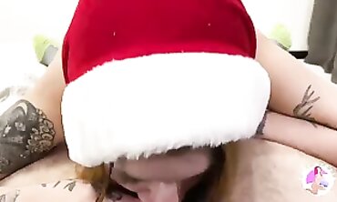 Santa's Helper Gives A Christmas Present - Sex With Older Woman