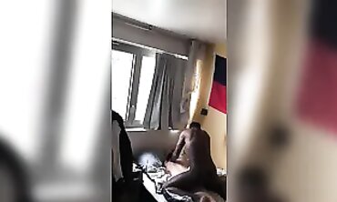 French Amateur Lyly: Hairy Brunette Tinder Booty in Cowgirl Sex
