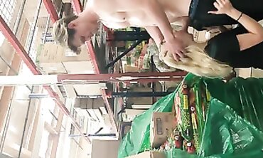 POV Blowjob and Doggystyle Sex with Blonde Client at Work