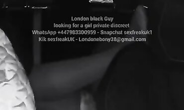 Ebony BBW London Rides Hard in the Uber Back Seat