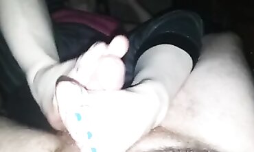 POV Birthday Toejob With A Huge Cumshot