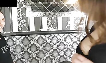POV MILF in Leather Pants Gets Cum on Her Ass