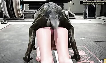 Erica Se Folla a un Perro Alienígena en 4K 60FPS