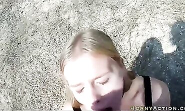 Russian Blondes Get Rough Outdoor POV Sex on a Bike