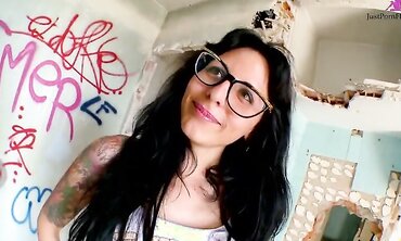One on One, Tattooes/Piercings, 18+, Natural Tits, Shaved Pussy, Outdoors, Glasses, Fresh Faces