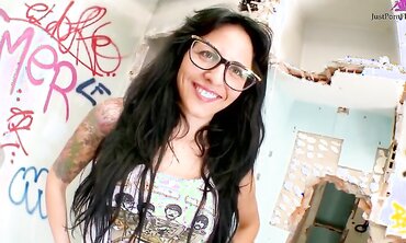 One on One, Tattooes/Piercings, 18+, Natural Tits, Shaved Pussy, Outdoors, Glasses, Fresh Faces