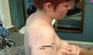 Ginger Butch Georgia Jones Fingers And Fucks Lily Cade With Thick Strap-On