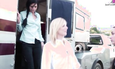 Lesbians Eat Pussy And Finger Each Other In A Hot And Horny Threesome