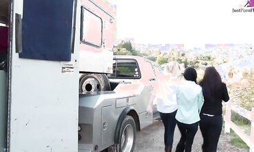 Lesbians Eat Pussy And Finger Each Other In A Hot And Horny Threesome